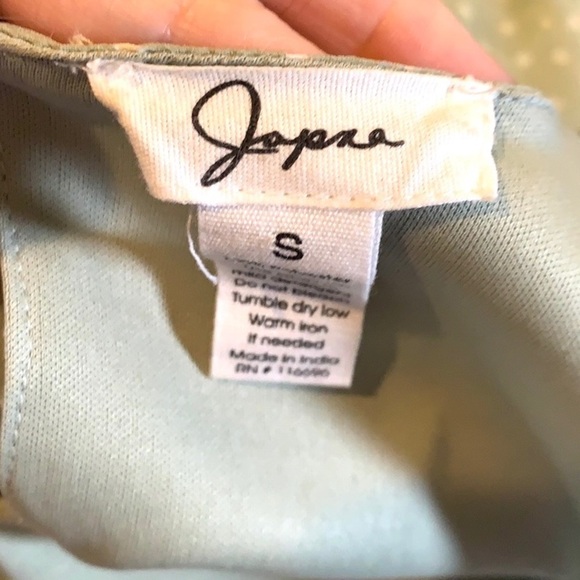 Japna,Sea-Foam,Soft Layers in Sheer Dotted Swiss,Lovely Sleeves, Cross Chest! - Picture 4 of 11